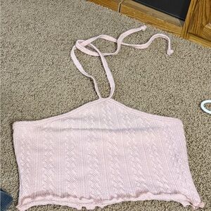 January 7 Light Pink Knit Camisole halter top